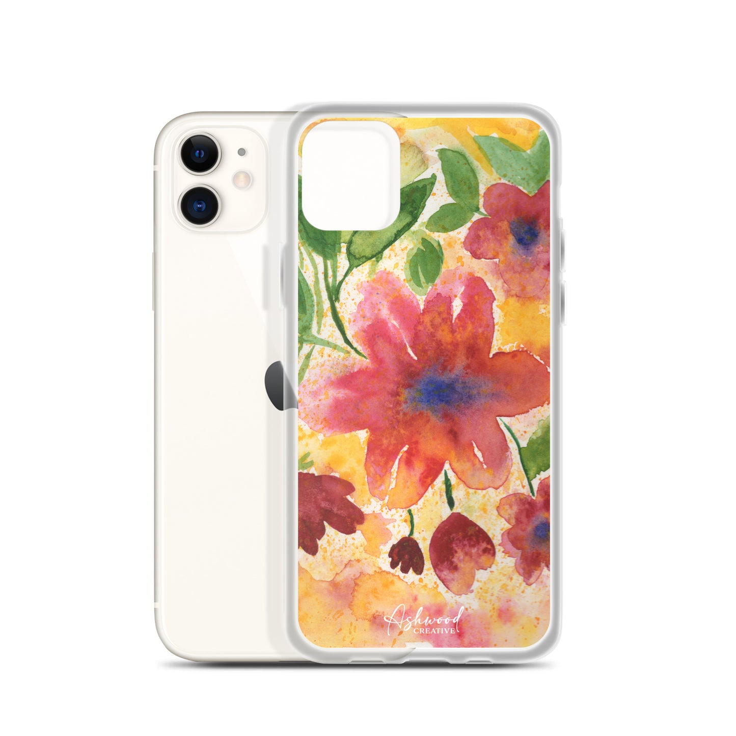 Watercolor Red Flowers Case for iPhone®