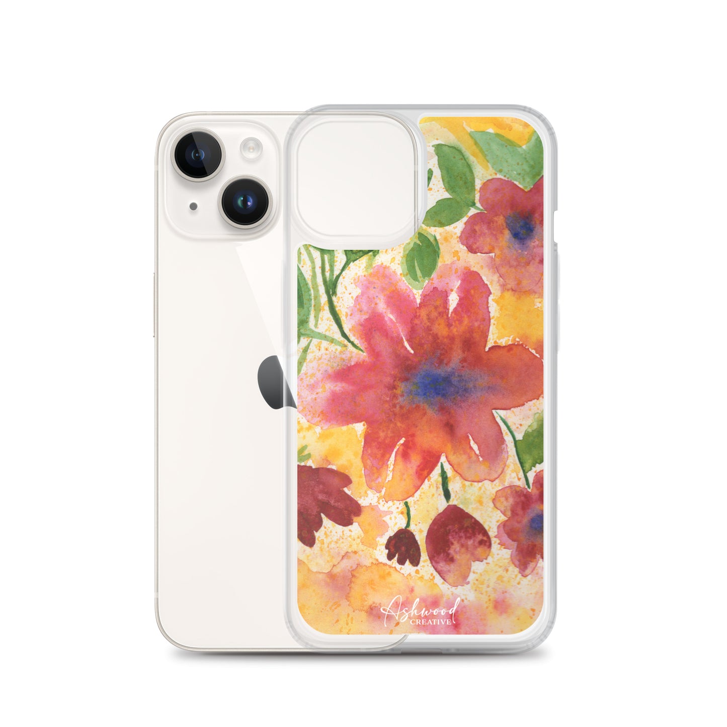 Watercolor Red Flowers Case for iPhone®