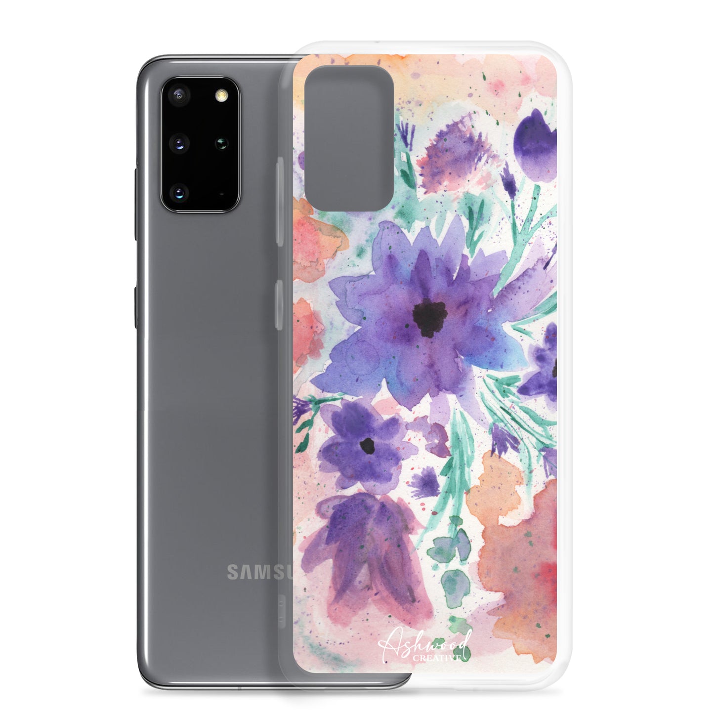 Watercolor Purple Flowers Case for Samsung®