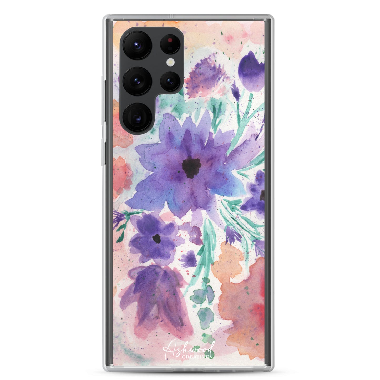 Watercolor Purple Flowers Case for Samsung®