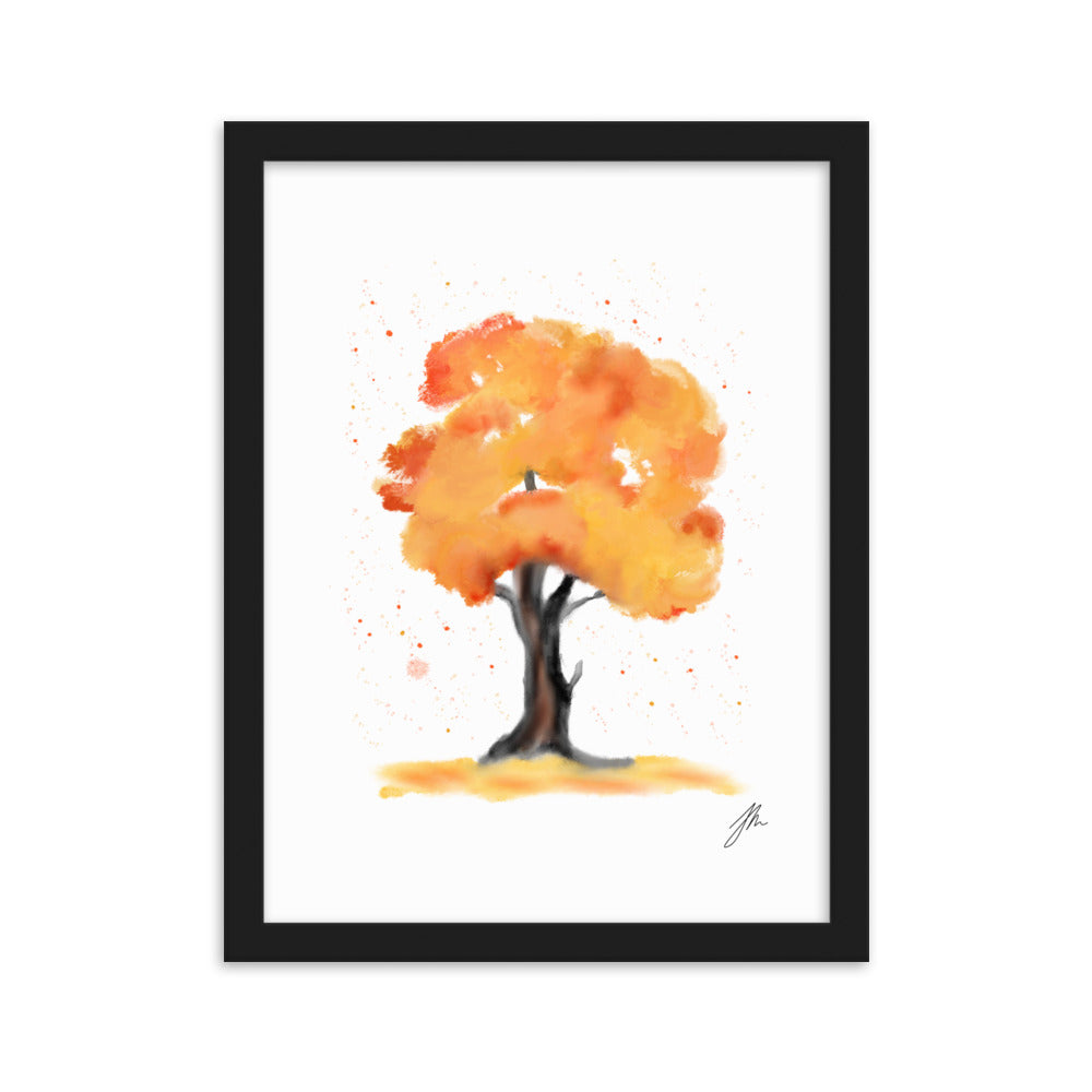 Orange Tree Framed matte paper poster