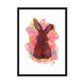 Red Bunny Framed matte paper poster