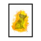 Yellow Fox Framed matte paper poster