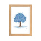 Blue Tree Framed matte paper poster