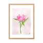 Pink Peony Framed matte paper poster