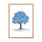 Blue Tree Framed matte paper poster