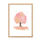 Pink Tree Framed matte paper poster