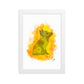 Yellow Fox Framed matte paper poster