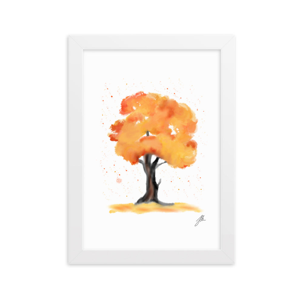 Orange Tree Framed matte paper poster