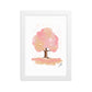 Pink Tree Framed matte paper poster