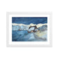 Snowy Chalet Framed matte paper poster