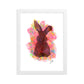 Red Bunny Framed matte paper poster