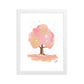 Pink Tree Framed matte paper poster