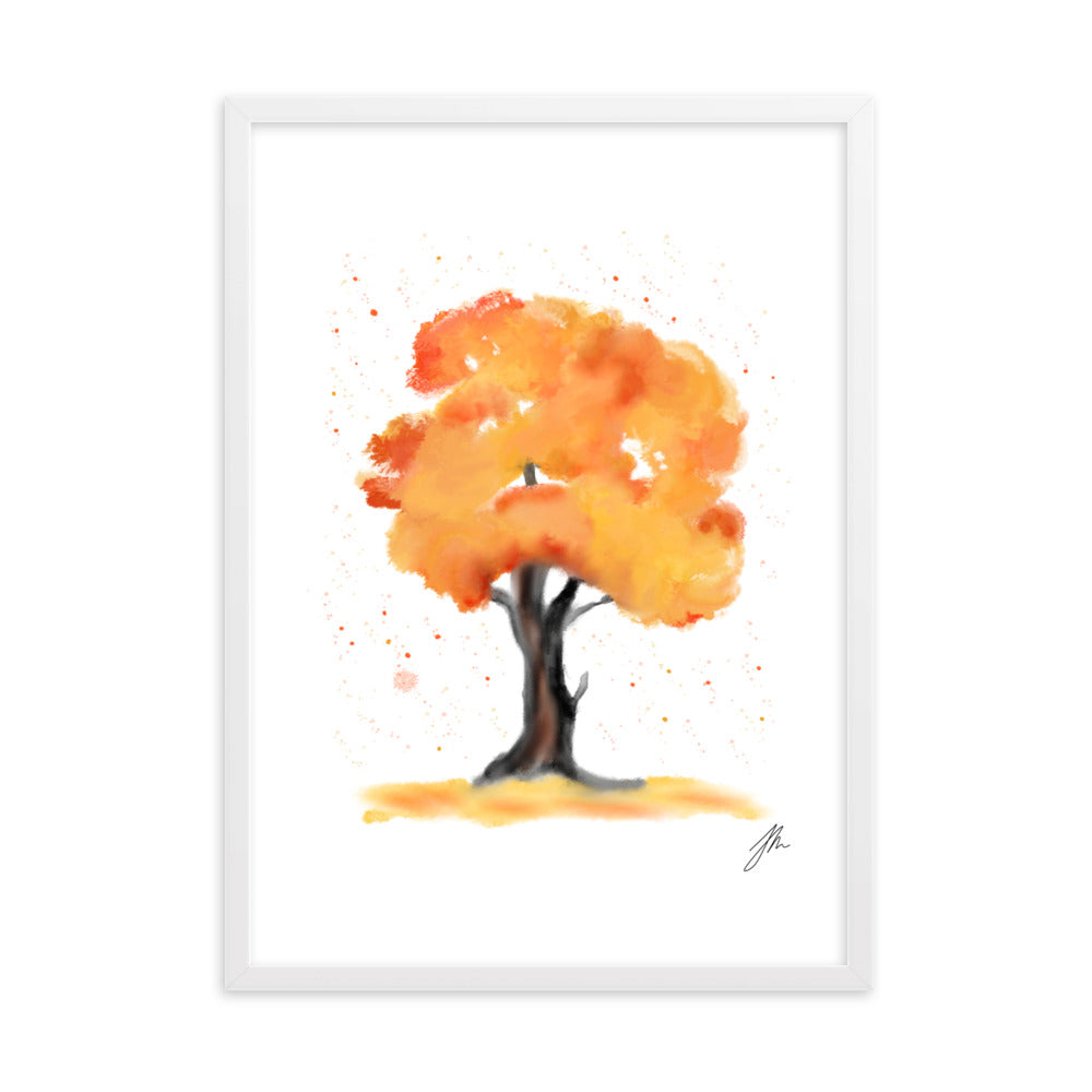 Orange Tree Framed matte paper poster