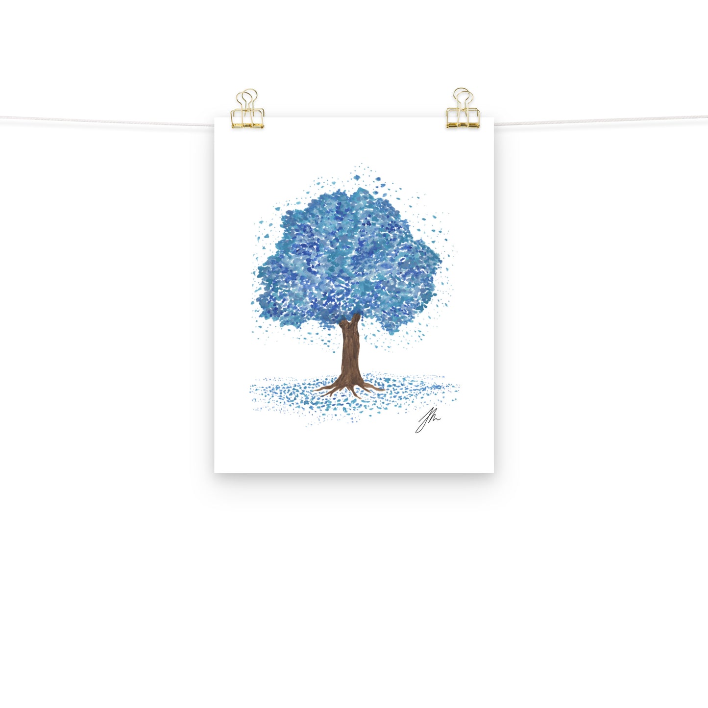 Blue Tree Poster