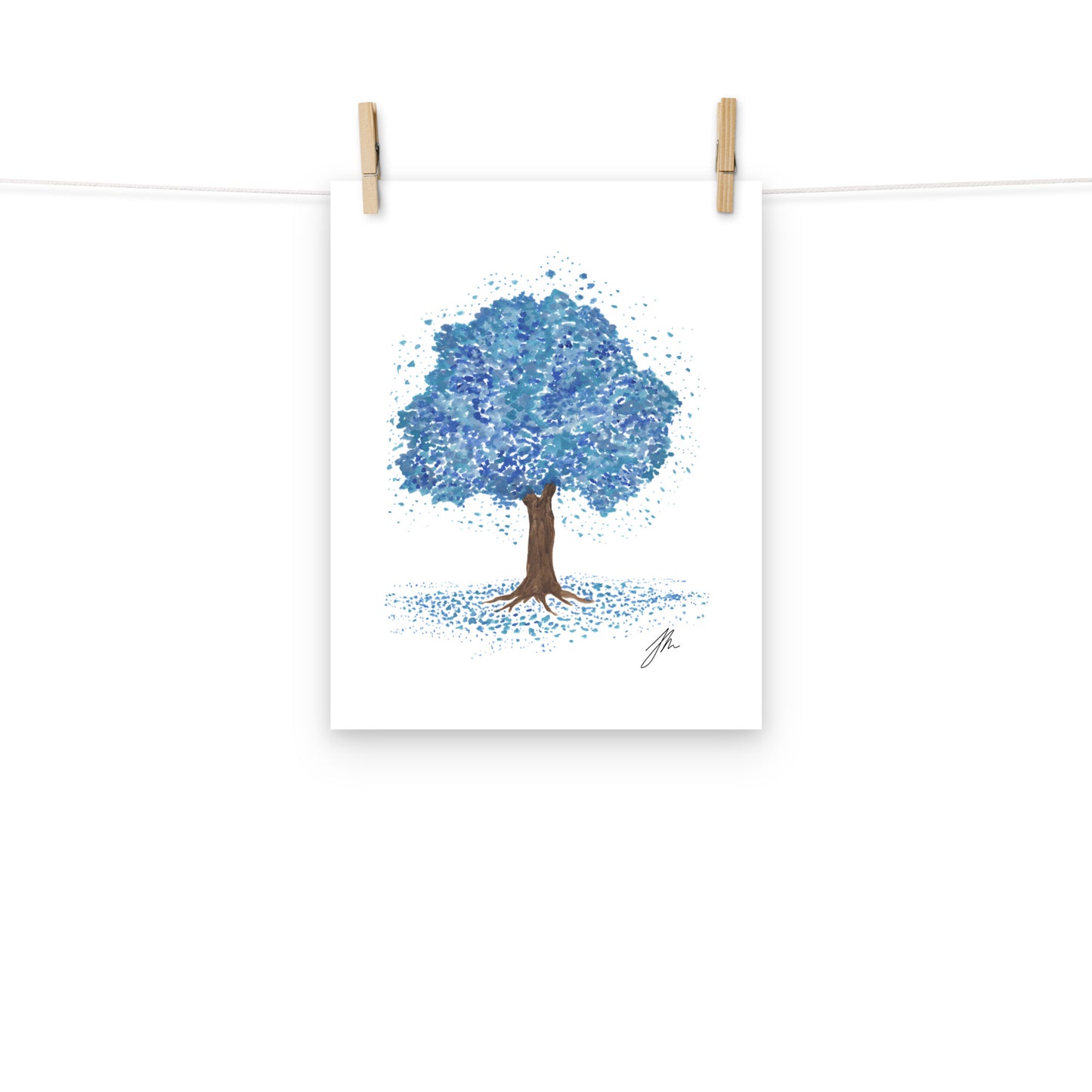 Blue Tree Poster