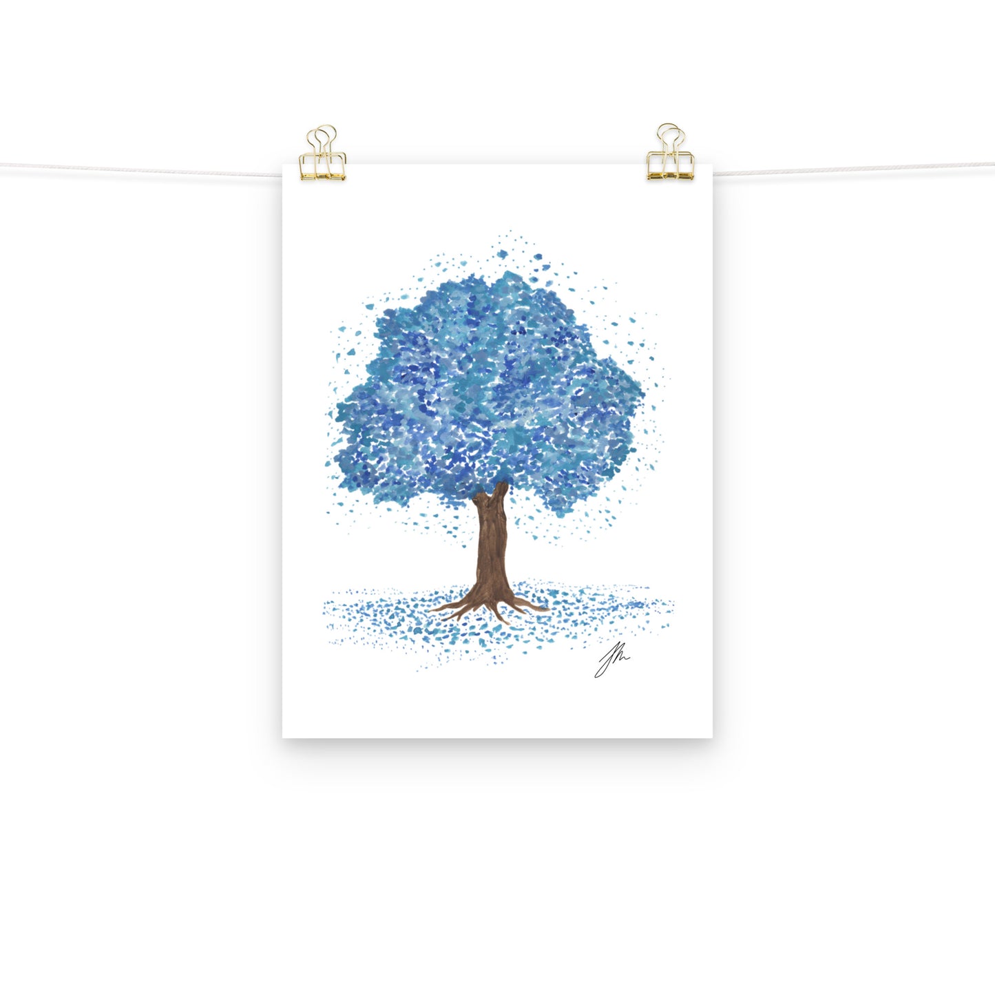 Blue Tree Poster