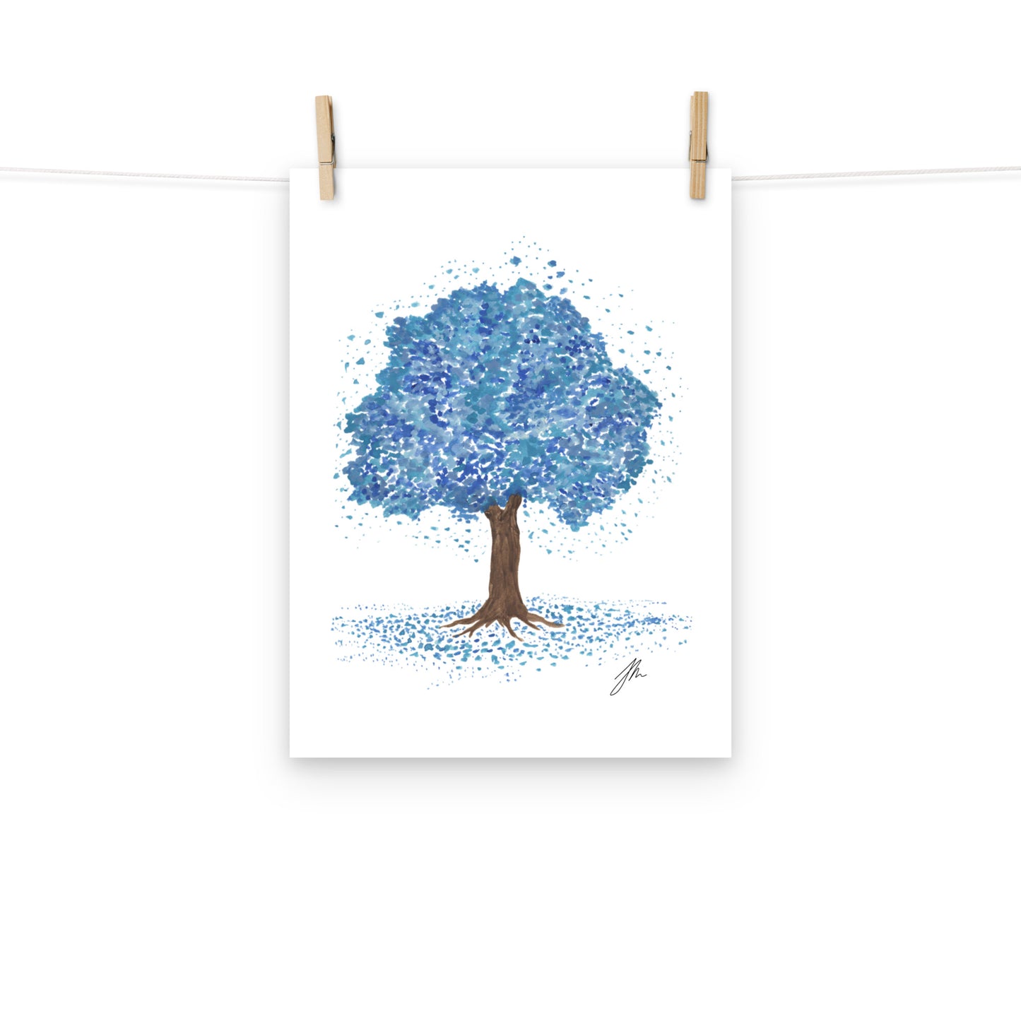 Blue Tree Poster