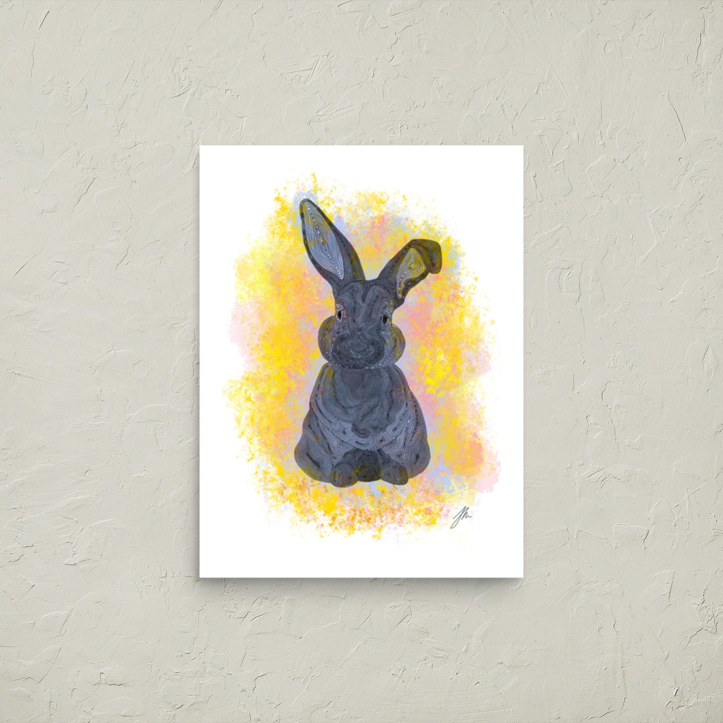 Yellow Bunny Poster