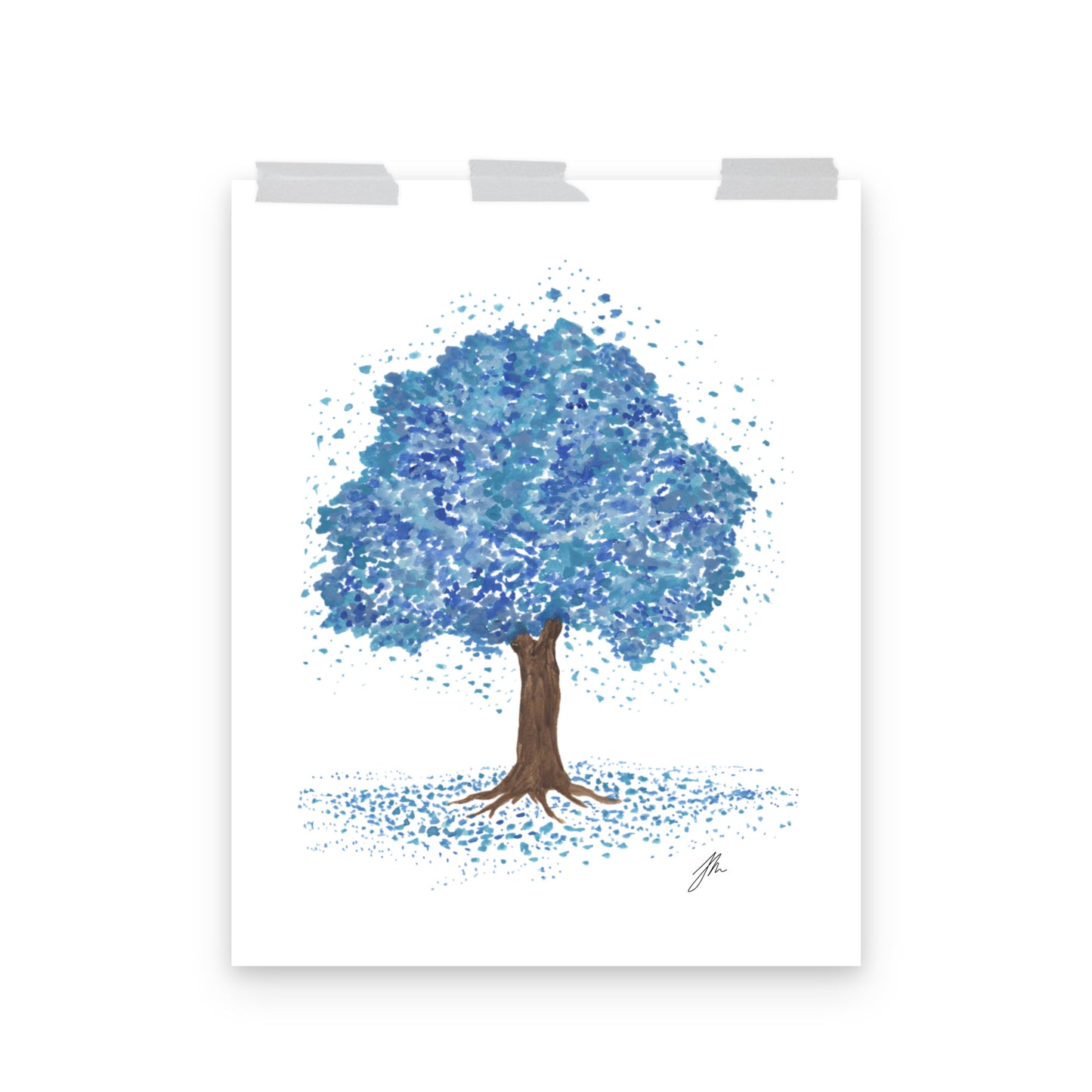 Blue Tree Poster