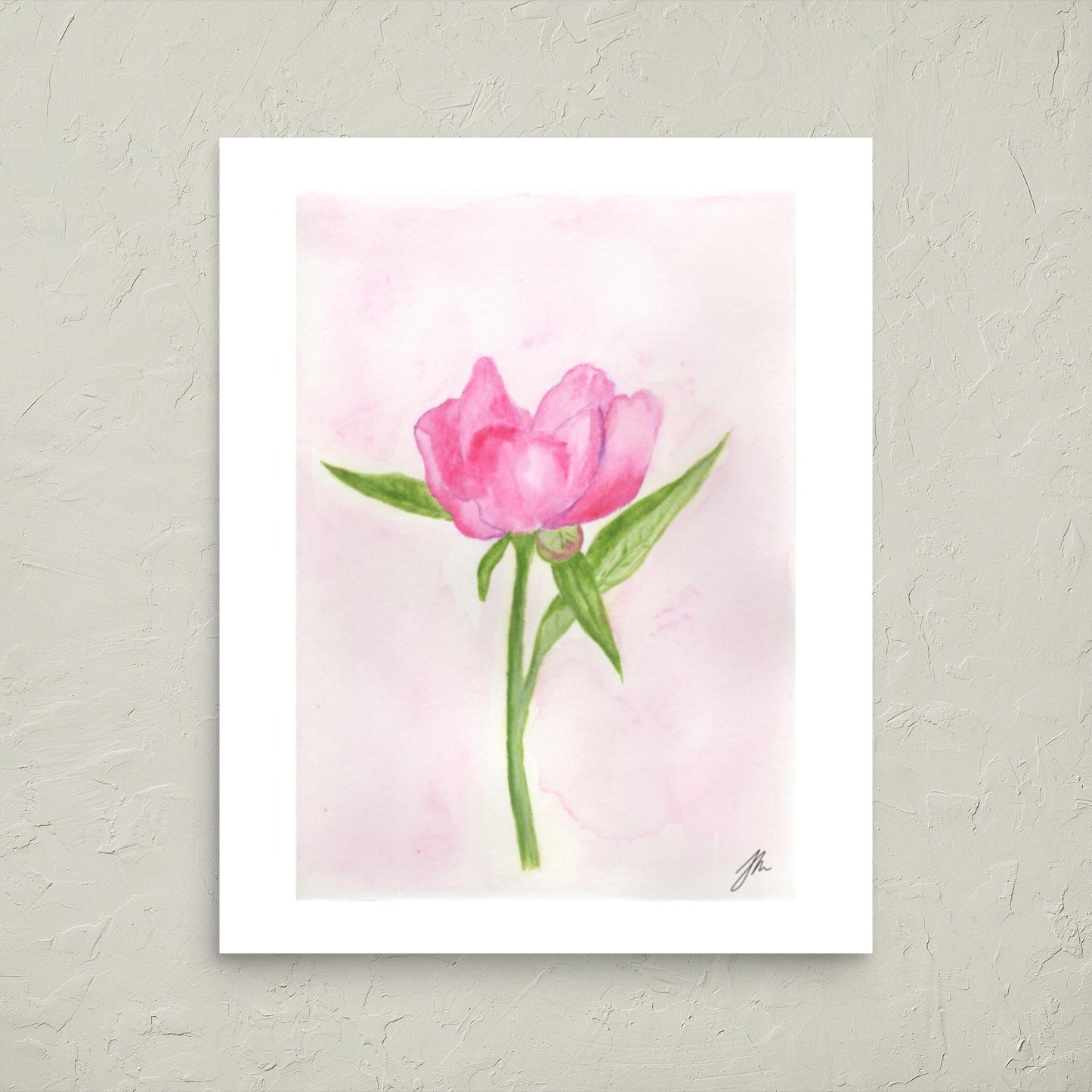 Pink Peony Poster