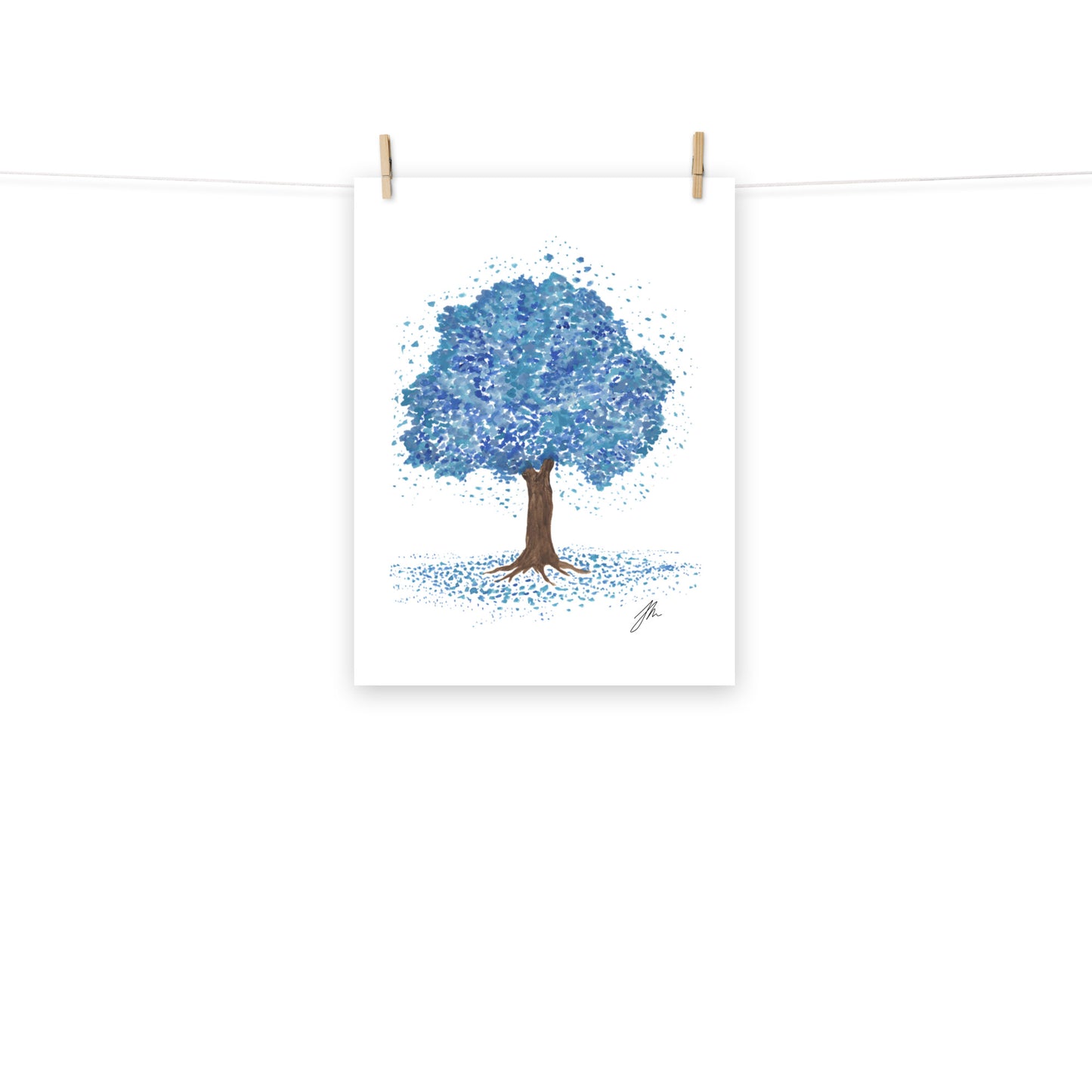 Blue Tree Poster