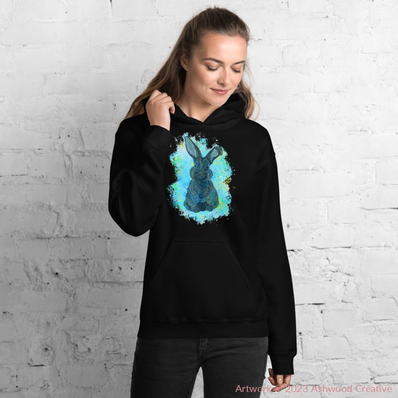 Blue Bunny Unisex Hoodie - Ashwood Creative