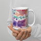 Purple Flowers Watercolor White Glossy Mug 15Oz Mugs