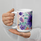 Purple Flowers Watercolor White Glossy Mug Mugs