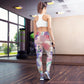 Purple Flowers Watercolor Yoga Leggings