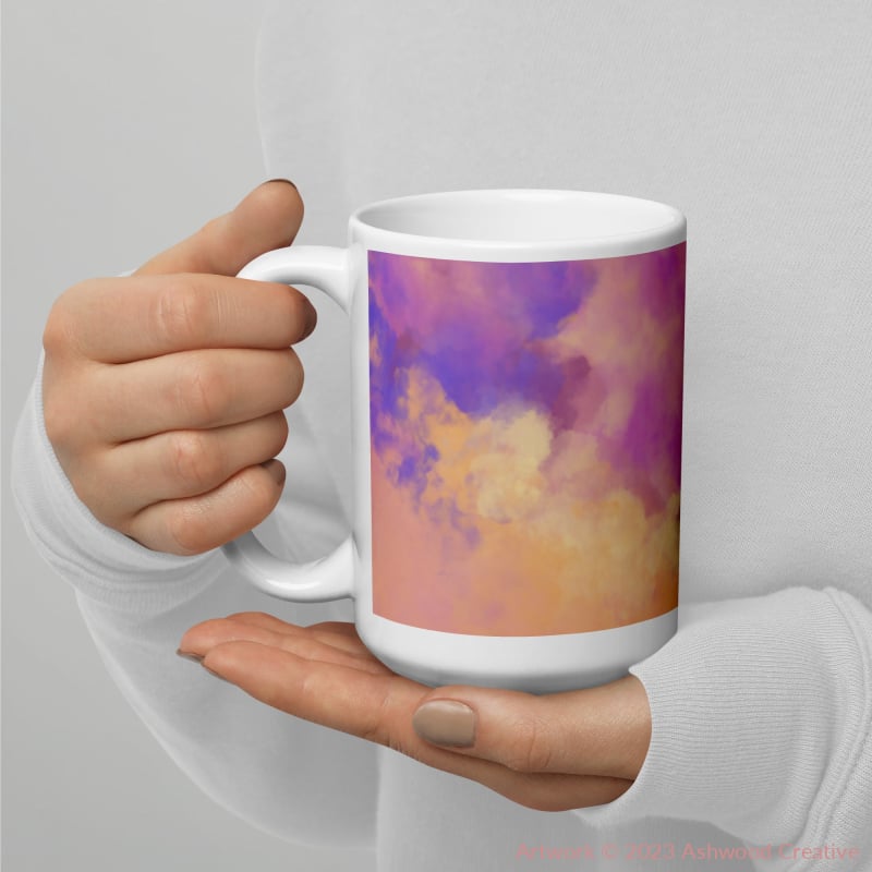 Purple Sky White Glossy Mug Mugs