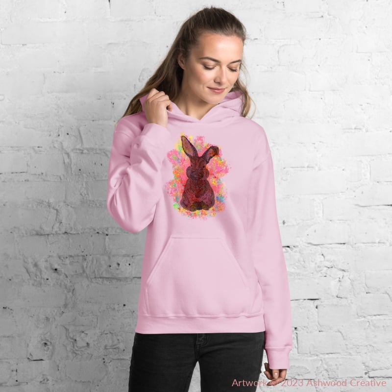 Red Bunny Unisex Hoodie - Ashwood Creative