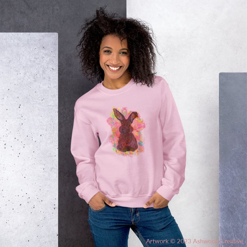 Red Bunny Unisex Sweatshirt - Ashwood Creative