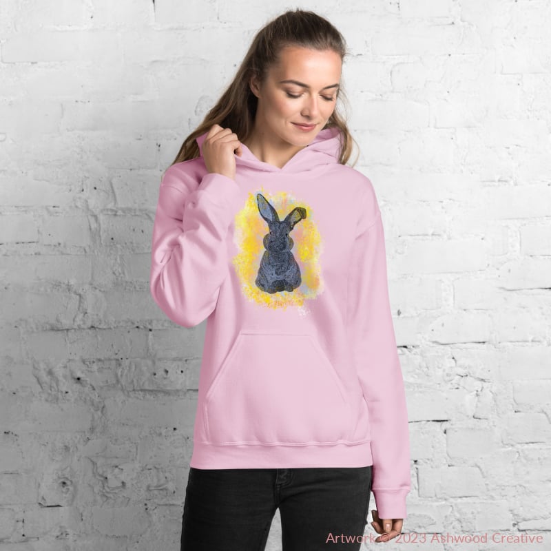 Yellow Bunny Unisex Hoodie - Ashwood Creative