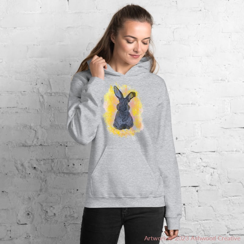 Yellow Bunny Unisex Hoodie - Ashwood Creative