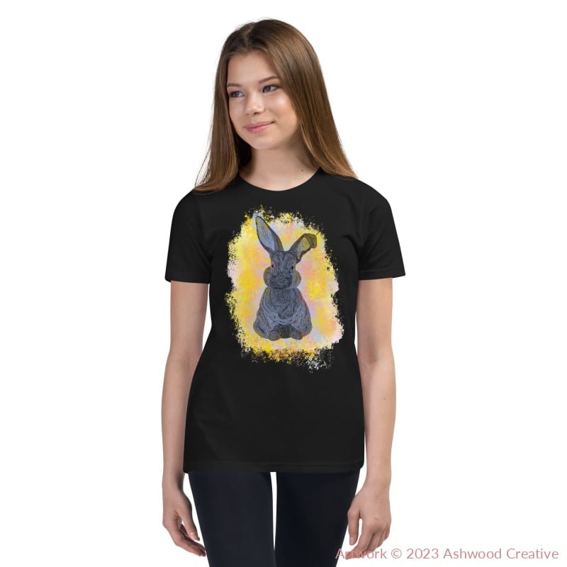 Yellow Bunny Youth Short Sleeve T-Shirt Black / S