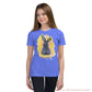 Yellow Bunny Youth Short Sleeve T-Shirt Heather Columbia Blue / S