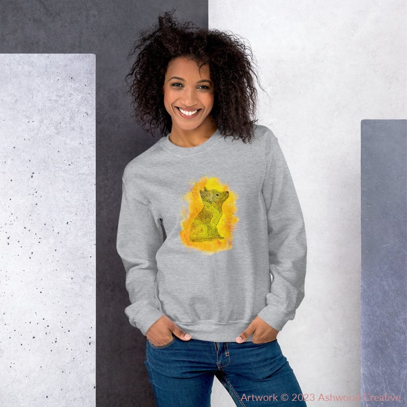 Yellow Fox Unisex Sweatshirt - Ashwood Creative